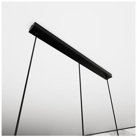 Lampada A Sospensione Istar - Nero - Acciaio Verniciato A Polvere, Vetro - 70x100x14 Cm - Foto 8