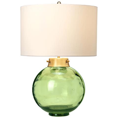 Lampada Scrivania Contemporanea Kara Vetro Metallo Ottone Vetro Verde 1 Luce E27 - Foto 3