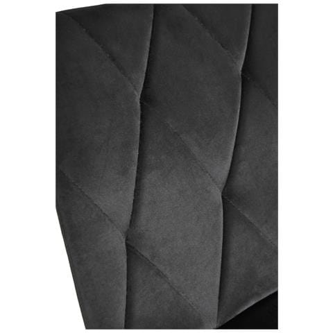 Set 4 Sedie Sala Da Pranzo Paradiso Gambe In Acciaio Nero Opaco, Velluto Nero - Foto 5