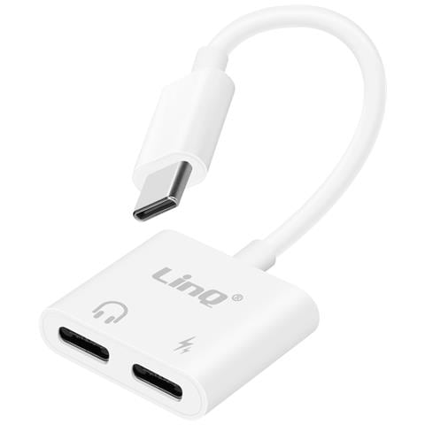 Adattatore Da Usb-c A 2x Usb-c Audio E Carica Rapida Power Delivery, Bianco - Foto 1