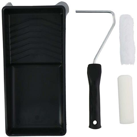 Set Pittore con 2 Rulli 10cm e Vaschetta Pittura Verniciare Pareti Casa - Foto 2