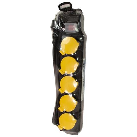 LPS255 prolunghe e multiple 1,5 m 5 presa (e) AC Esterno Nero, Giallo - Foto 7