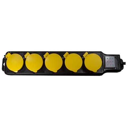 LPS255 prolunghe e multiple 1,5 m 5 presa (e) AC Esterno Nero, Giallo - Foto 2