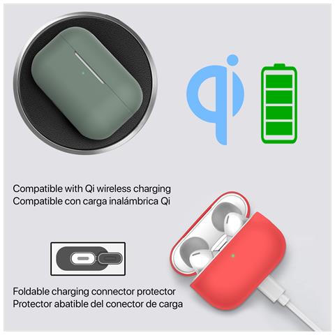 Custodia In Silicone Per Base Di Ricarica Airpods Pro 6x2x4 Cm. Colore Bianco - Foto 5