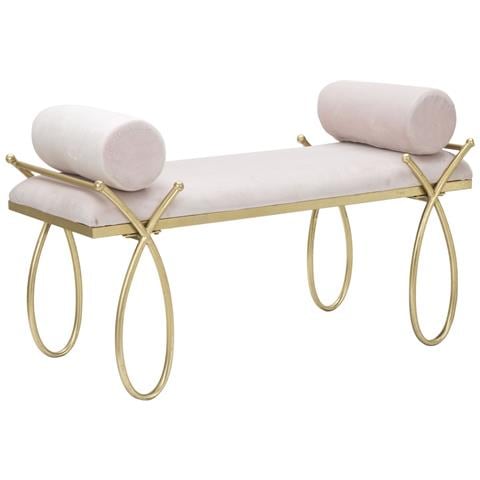 Panca Mf301 - Rosa - Metallo - 112,5x49x53 Cm - Foto 1