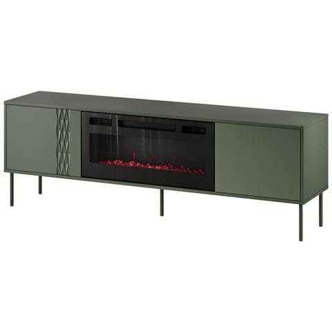 Armadio RTV EF + camino nero TRESSE 180x40x54,5 verde opaco - Foto 1