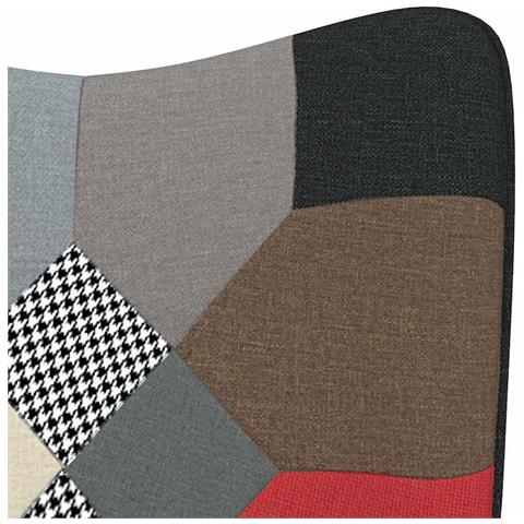 Lusso Casadino -  Poltrona Relax Con Poggiapiedi In Tessuto Patchwork - Foto 8