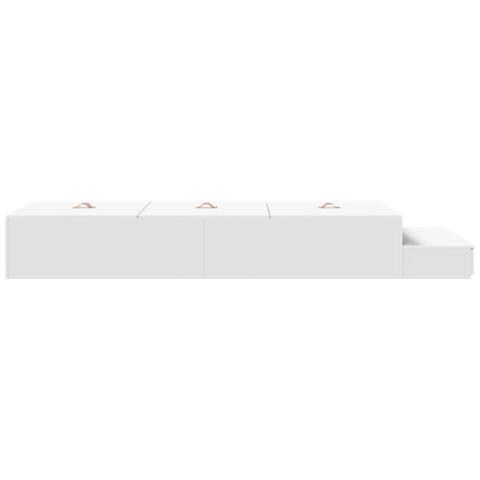 Struttura Letto con Contenitore Bianca 90x200 cm - Foto 9