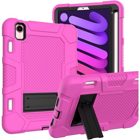 Custodia Per Ipad Mini 6 8.3"" Con Supporto E Alloggiamento Per Stilo Rosa - Foto 1