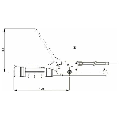 Leva Arresto Motore Per Diesel A Trasmissione Meccanica Con Ø Tubo 22mm - Foto 2