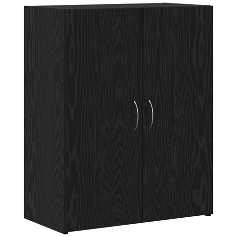 Armadio Ufficio Rovere Nero 60x32x77.5 cm Legno Ingegnerizzato - Foto 1