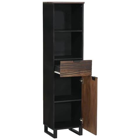 Mobile da Bagno con cassetto Rigato Marrone 38 x 33 x 160 cm - Foto 2