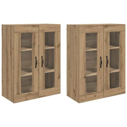 Armadi da Parete 2 pcs Rovere artigianale 69,5 x 34 x 90 cm - Foto 1