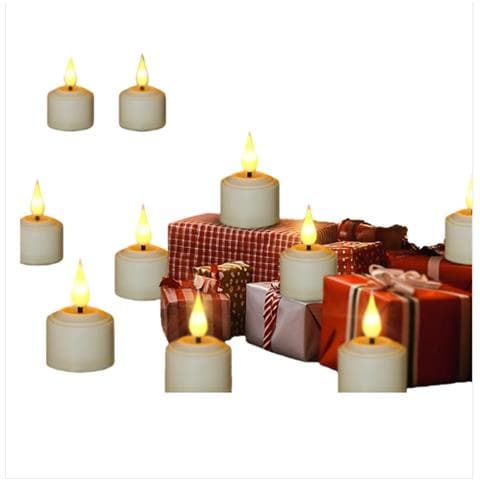 Candele Led Tealight Natalizie Di Halloween - Confezione Da 6 Con Telecomando - Foto 1