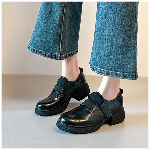 Scarpe Loafer Da Donna Slip-on Con Suola Spessa E Tacco Chunky 40 - Foto 5