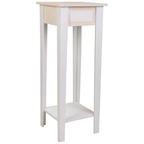 Supporto Per Vaso In Legno Bianco 30x30x80 - Foto 1