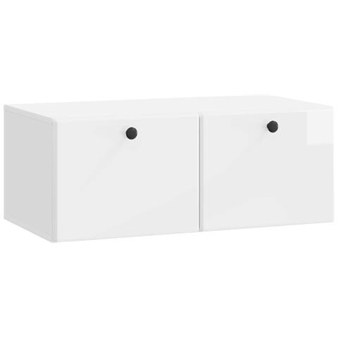Mobile Porta TV da Muro 78,5 x 41 x 30 cm Bianco Lucido - Foto 1