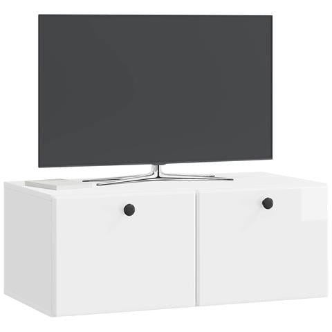 Mobile Porta TV da Muro 78,5 x 41 x 30 cm Bianco Lucido - Foto 2