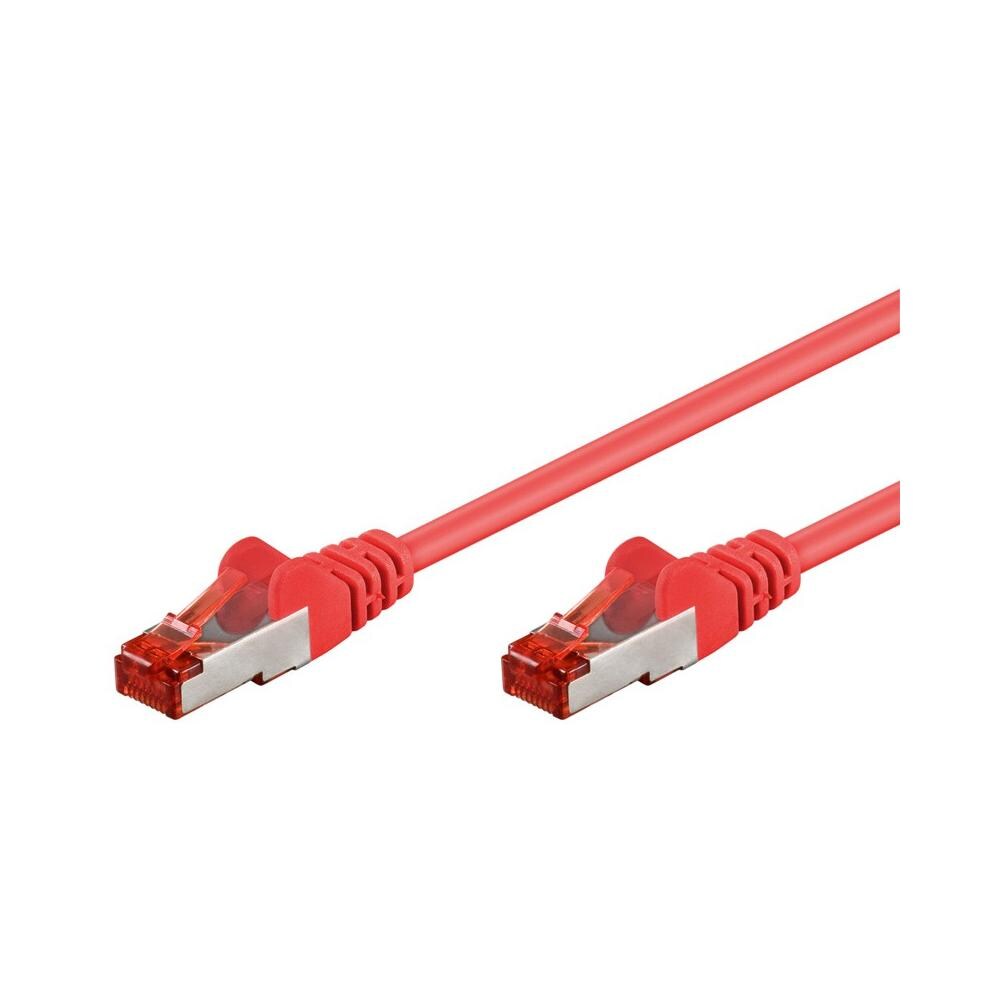 ICOC CCA6F-020-RE - Cavo di rete Patch in CCA Schermato Cat. 6 Rosso F / UTP 2 m Bulk - Foto 1