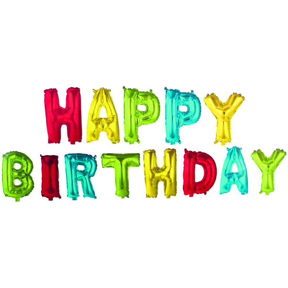 Procos - Palloncini Alluminio Happy Birthday Multicolor - Foto 1