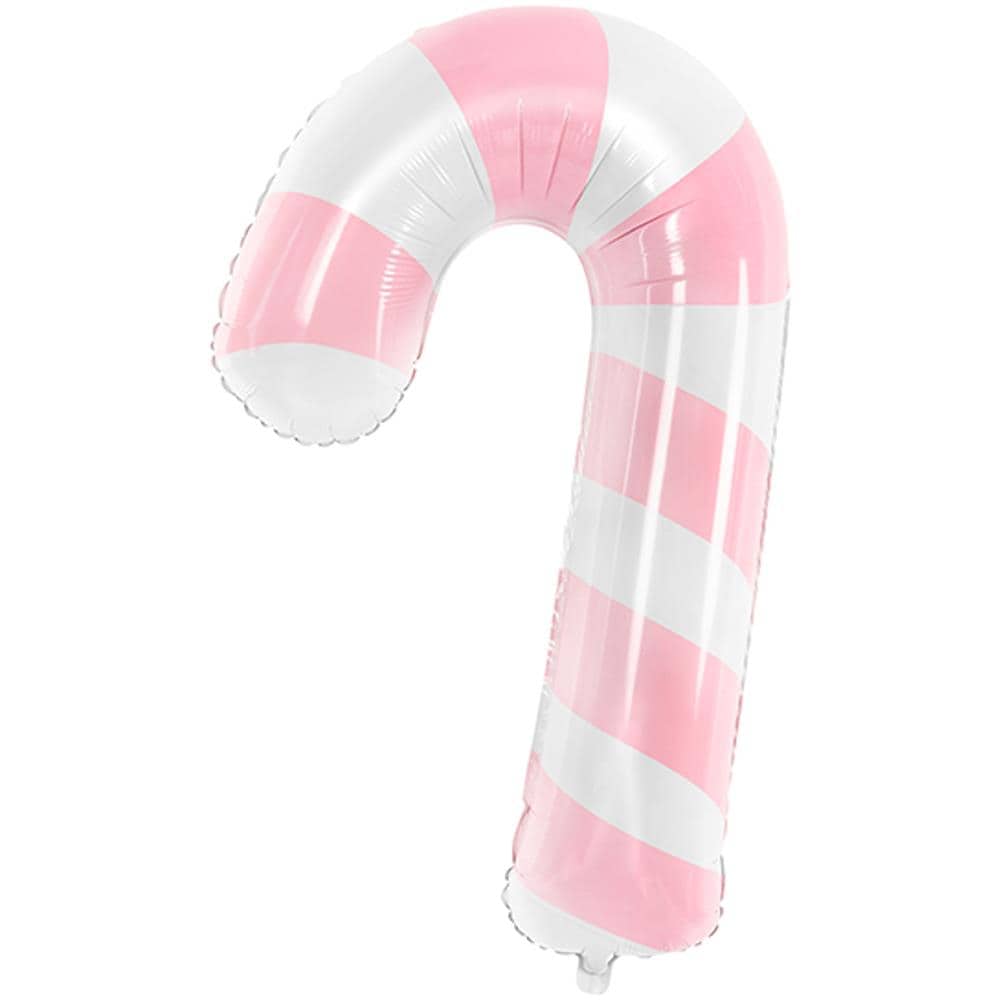 Partydeco - Palloncino Bastoncino Di Zucchero Bianco E Rosa - Foto 1