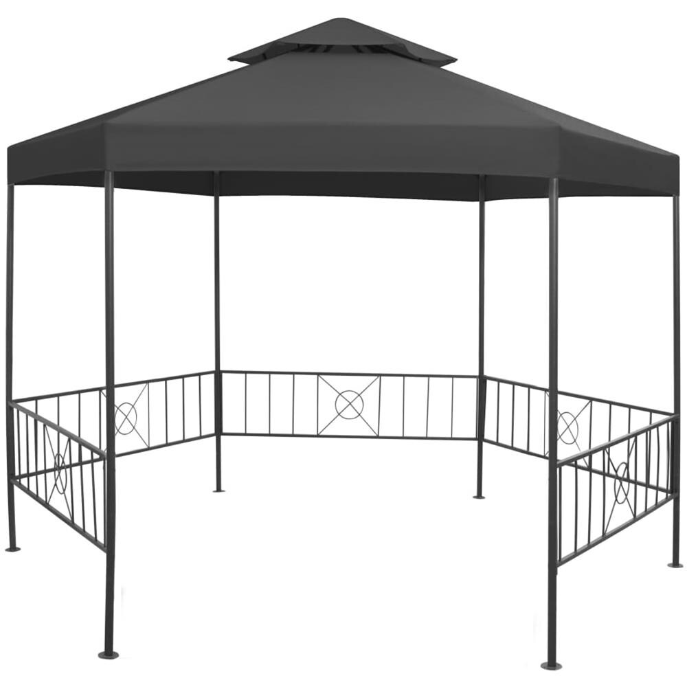 Gazebo Da Giardino 323x275x265 Cm Antracite - Foto 1