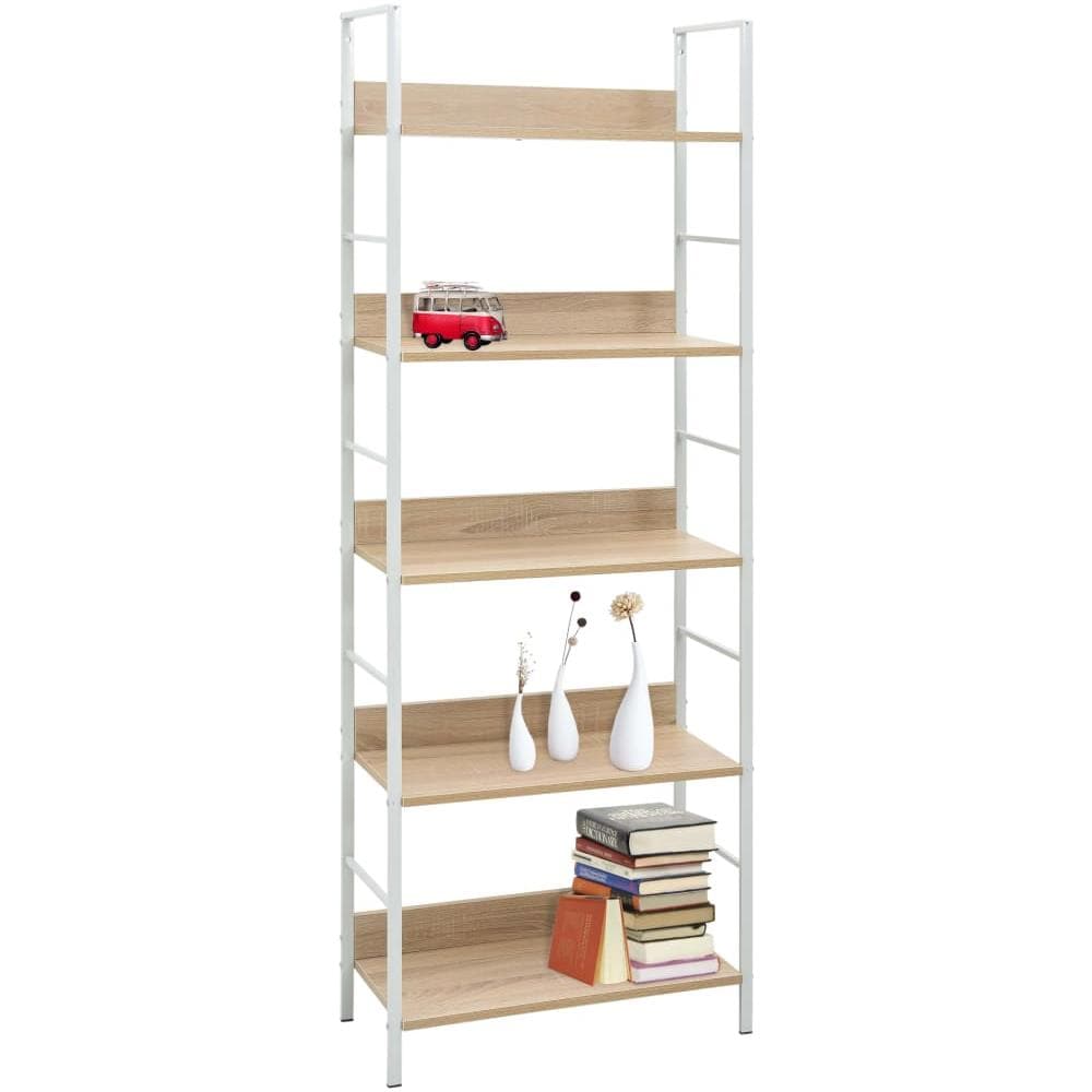 Scaffale Libri 5 Ripiani Rovere 60x27,6x158,5 Legno Multistrato - Foto 2