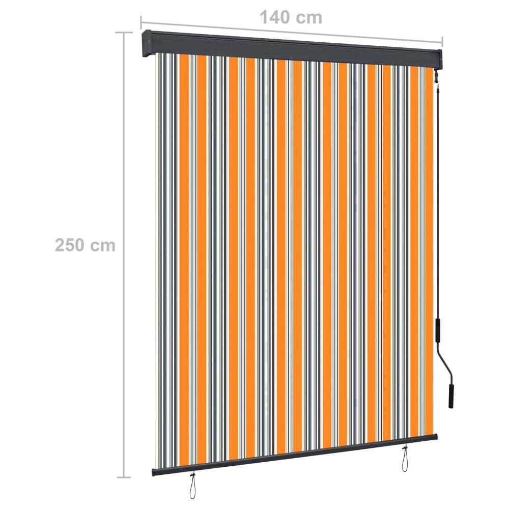 Tenda A Rullo Per Esterni 140x250 Cm Giallo E Blu - Foto 8