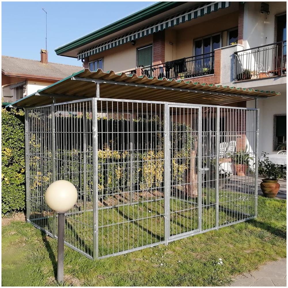 Box Per Cani Con Copertura Recinto In Rete Con Zincatura Elettrolitica Dimensioni 300 X 200 X H 180 Cm - Foto 3