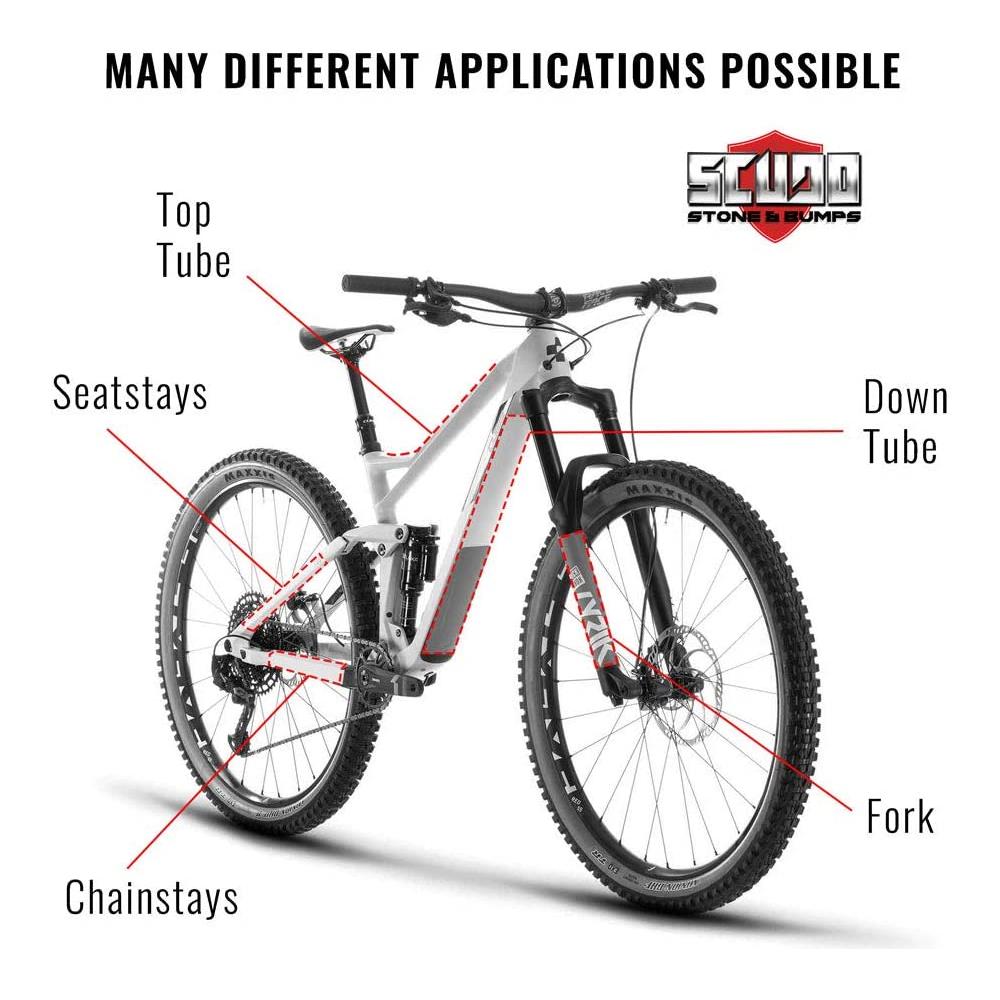 Nastro Adesivo Trasparente Scudo Per Protezione Telaio Bicicletta Spessore 0,8 Mm, 5 X 300 Cm - Foto 6