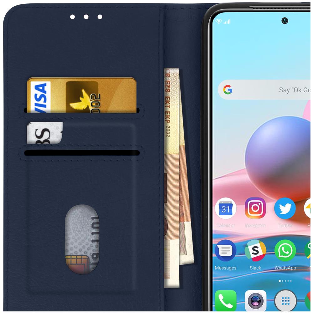 Custodia Per Xiaomi Redmi Note 10 Pro Copertina Portacarte Funzione Supporto - Foto 5
