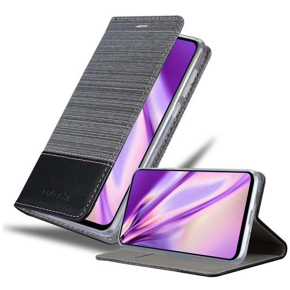 Custodia Compatibile Con Huawei Y5 2019 In Grigio Nero - Coperchio Protettiva Con Chiusura Magnetica, Funzione Stand E Tasca Per Le Carte - Foto 1