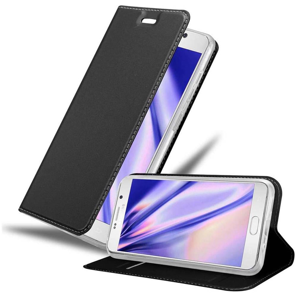 Custodia Compatibile Con Samsung Galaxy Note 5 In Classy Nero - Coperchio Protettiva Con Chiusura Magnetica, Funzione Stand E Tasca Per Le Carte - Foto 1