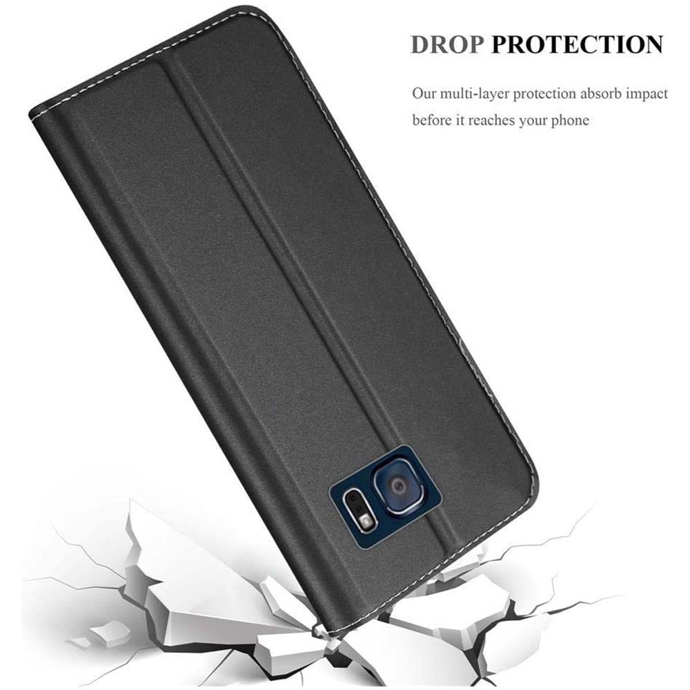 Custodia Compatibile Con Samsung Galaxy Note 5 In Classy Nero - Coperchio Protettiva Con Chiusura Magnetica, Funzione Stand E Tasca Per Le Carte - Foto 8