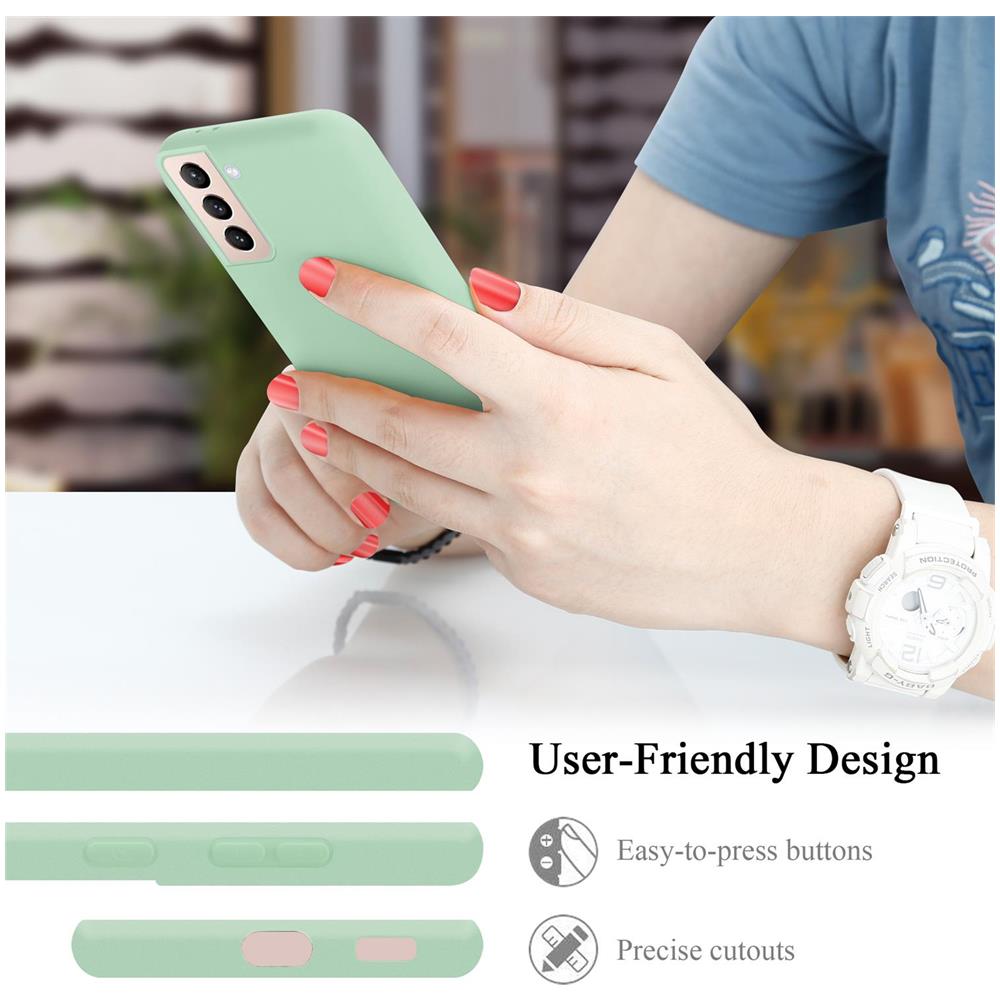 Custodia Compatibile Con Samsung Galaxy S21 Plus In Liquid Verde Chiaro - Coperchio Protettivo In Silicone Tpu Flessibile - Foto 7