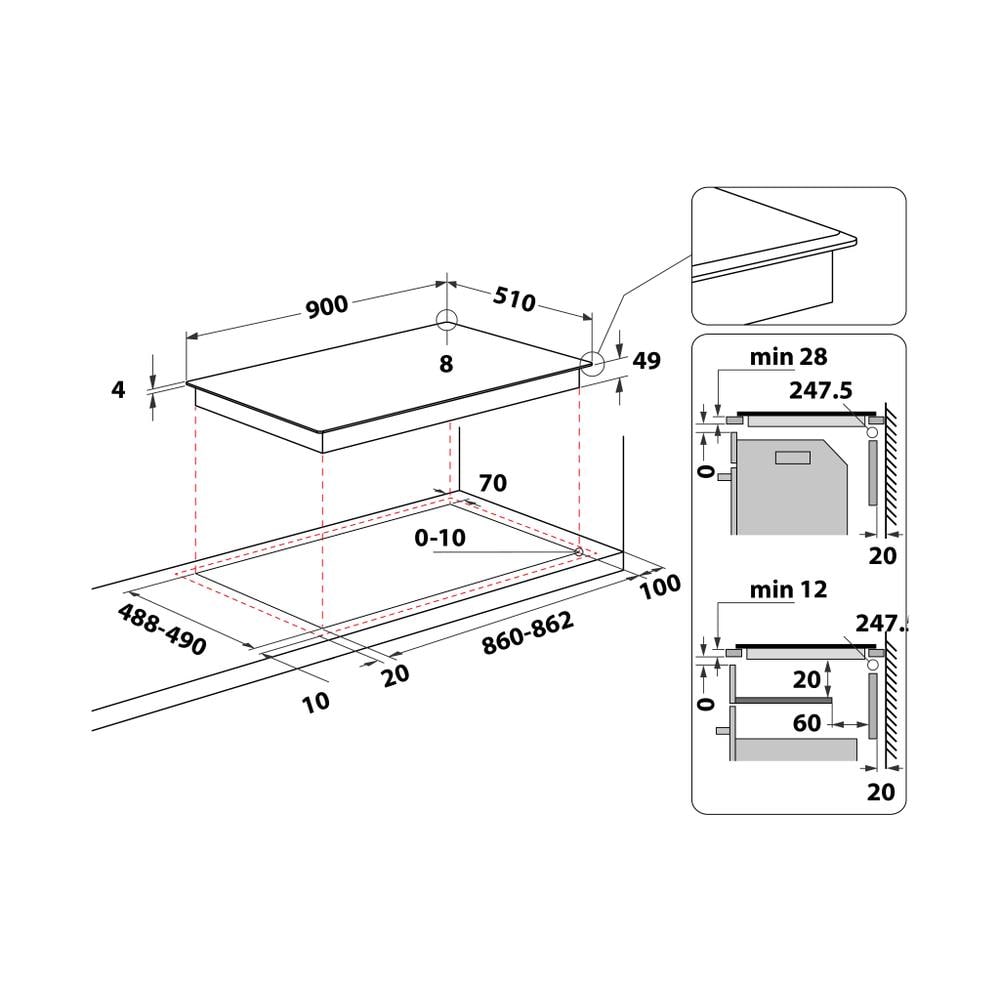 Piano Cottura WT 1090 BA a Induzione 5 Zone Cottura da 90 cm Colore Nero - Foto 10