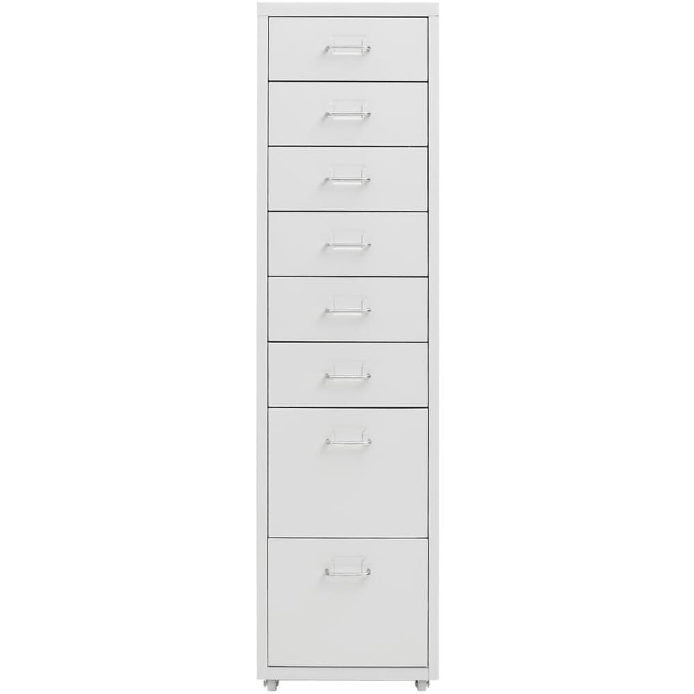 Schedario Mobile Grigio 28x41x109 Cm In Metallo - Foto 2