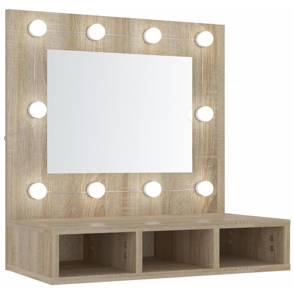 Mobile A Specchio Con Led Rovere Sonoma 60x31,5x62 Cm - Foto 2
