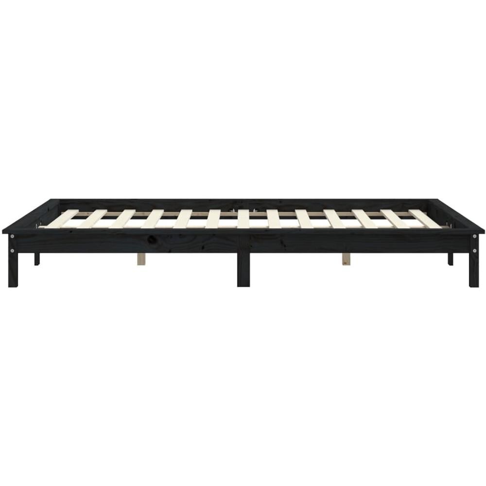 Giroletto Nero 140x190 Cm In Legno Massello Di Pino - Foto 8