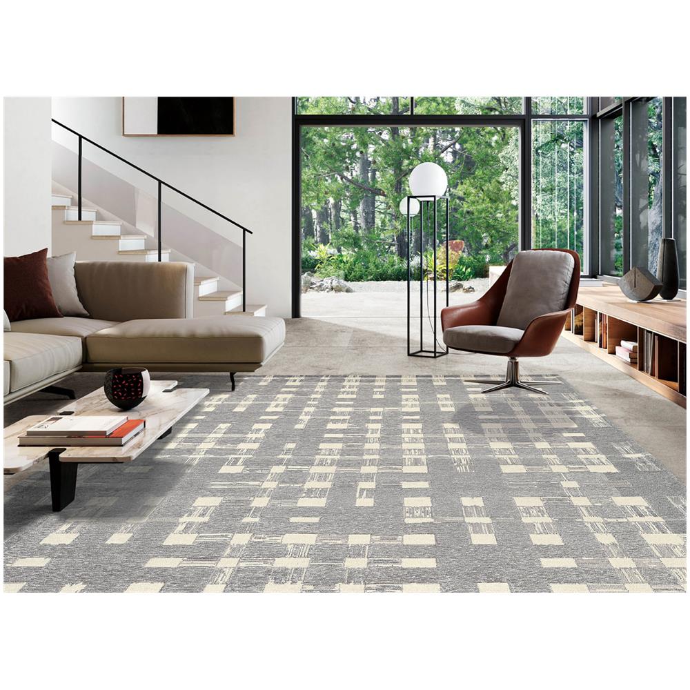 Tappeto Arredo Salotto Antiscivolo Scendiletto Camera Dis. Dama By Suardi 85x150 Tortora - Foto 2