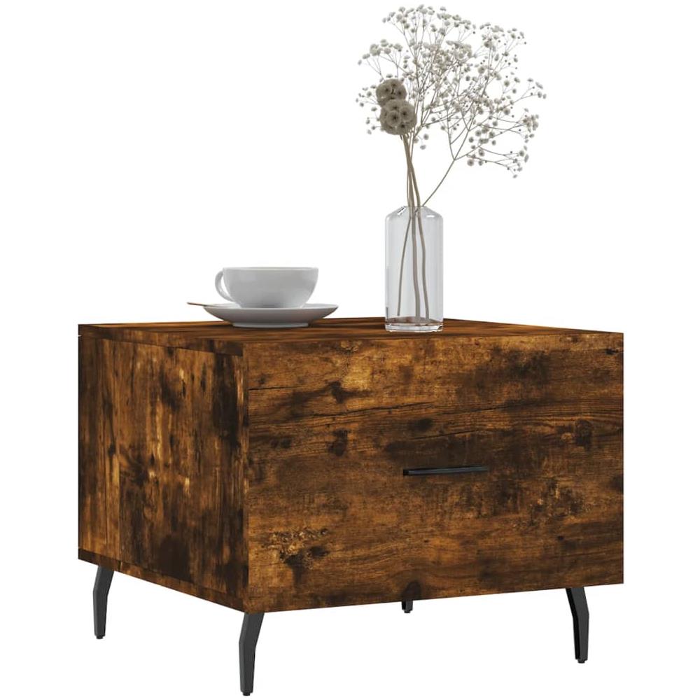 Tavolini Salotto 2 Pz Rovere Fumo 50x50x40cm Legno Multistrato - Foto 3