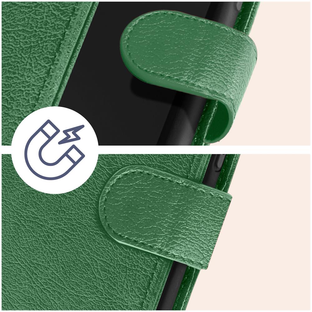 Custodia Per Xiaomi 13t E 13t Pro Copertina Portacarte Funzione Supporto Verde - Foto 2