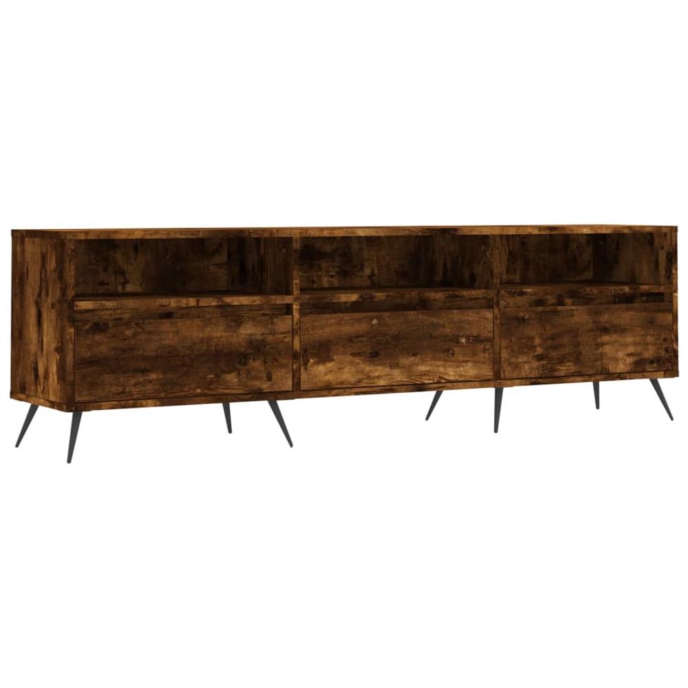 Mobile Porta Tv Rovere Fumo 150x30x44,5 Cm In Legno Multistrato - Foto 2