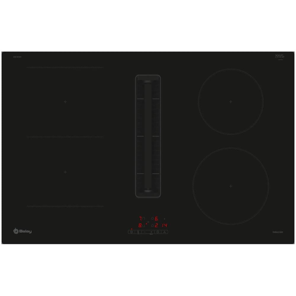 Piano Cottura 3EBC983ER a Induzione 4 Zone Cottura Cappa Aspirante da 80.2 cm Colore Nero - Foto 1