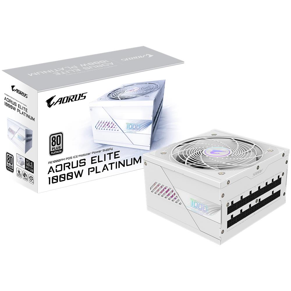 Alimentatore PC AORUS ELITE P1000W ICE 80 PLUS Platinum 1000 W ATX Colore Bianco - Foto 1
