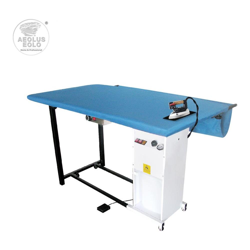 EOLO Tavolo da Stiro TS07 RA V6 Rettangolare Professionale Piano Riscaldato Aspirante Caldaia in Rame Efficienza A++ Ferro Paravapore Termostato 150x81 cm Raccogli Tenda Garanzia 5 anni Made in Italy - Foto 1