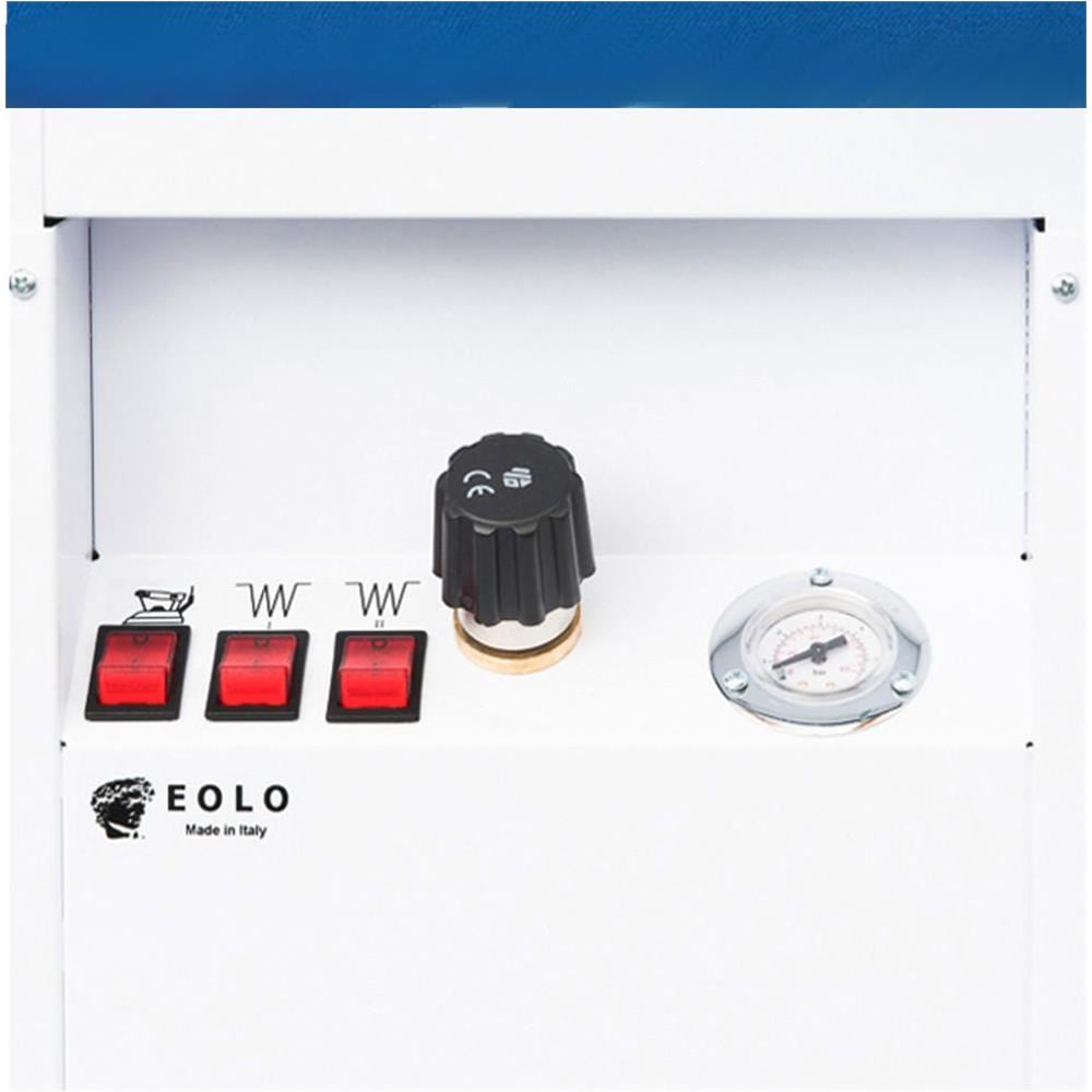 EOLO Tavolo da Stiro TS07 RA V6 Rettangolare Professionale Piano Riscaldato Aspirante Caldaia in Rame Efficienza A++ Ferro Paravapore Termostato 150x81 cm Raccogli Tenda Garanzia 5 anni Made in Italy - Foto 2
