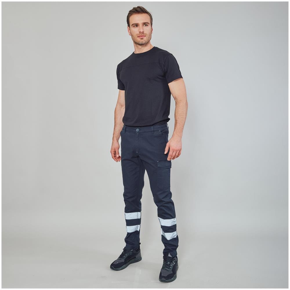 Pantalone ZURIGO REFLECTING Multitasche Elasticizzato Cotone Rifrangente COLORE GREY TAGLIA L - Foto 2