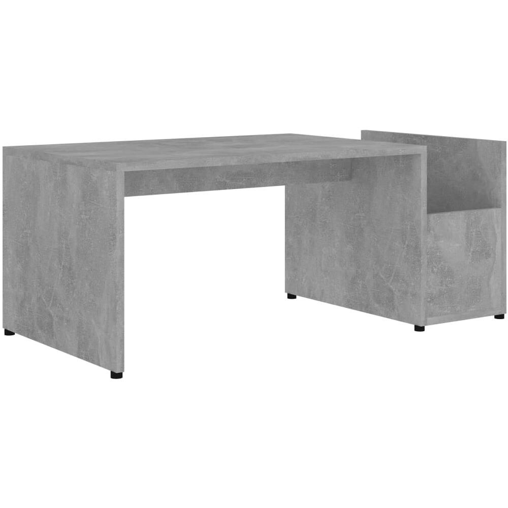 Tavolino da Salotto Grigio Cemento 90x45x35cm Legno Multistrato - Foto 2