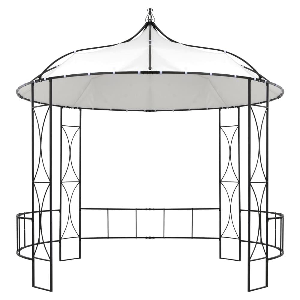 Gazebo 300x290 Cm Bianco Rotondo - Foto 2